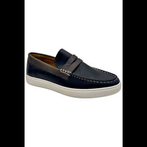 Aston Marc Mens Boat Shoes Black - Medium